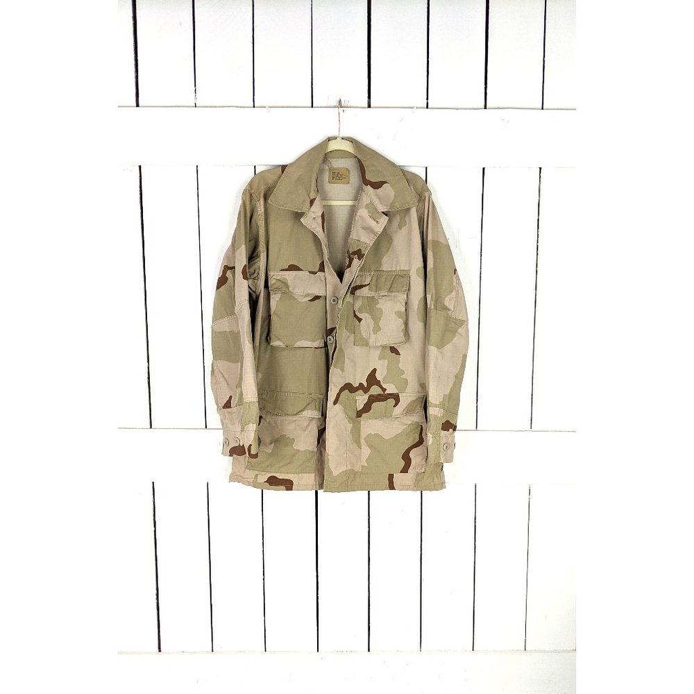 Adult military desert camo camouflage field jacket medium long
